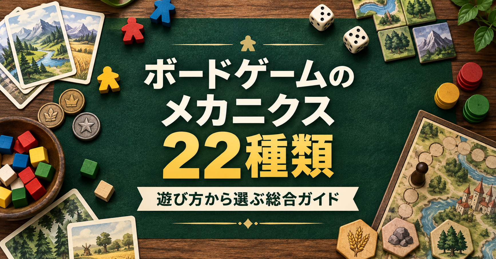 ボードゲームのメカニクス22種類|遊び方から選ぶ総合ガイド
