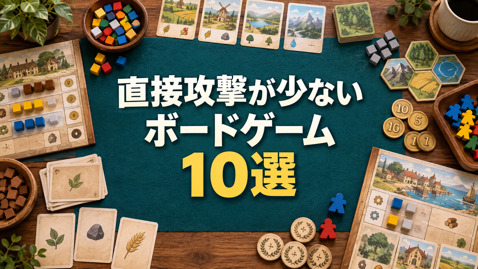 直接攻撃が少ないボードゲームおすすめ10選